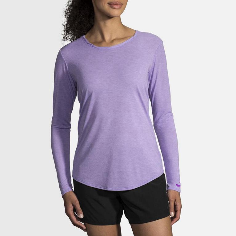 Brooks Distance - Camisetas Manga Larga Mujer - Moradas (KB6935128)